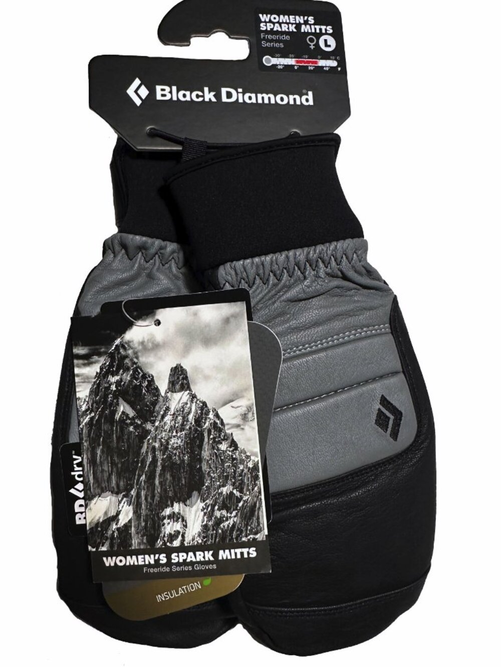 Black Diamond Womens Spark Mitts Nickel (Large)